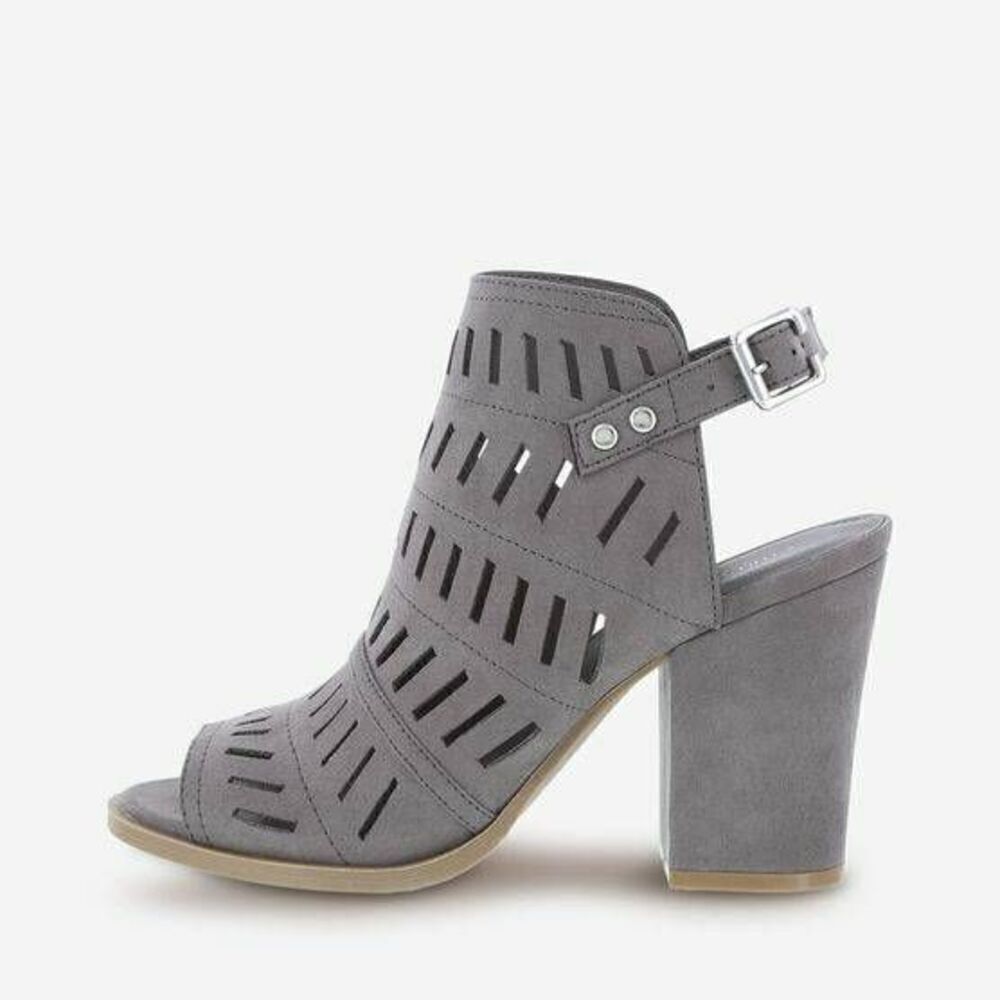 Christian Siriano Gray Suede Women's Winter Block Heels